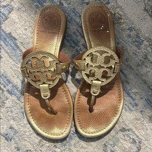 Tory Burch Metallic Gold Sandals